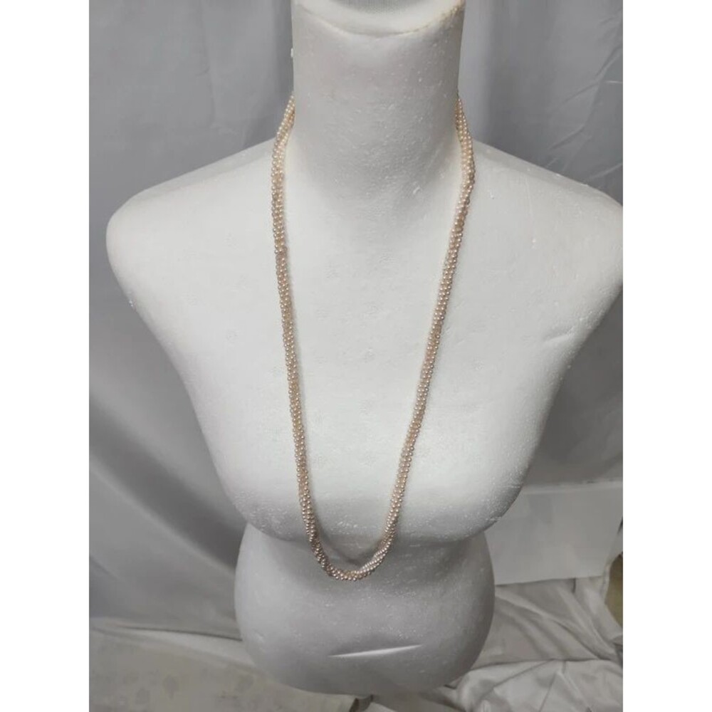 faux swirled mini peals elegant cocktail evening necklace